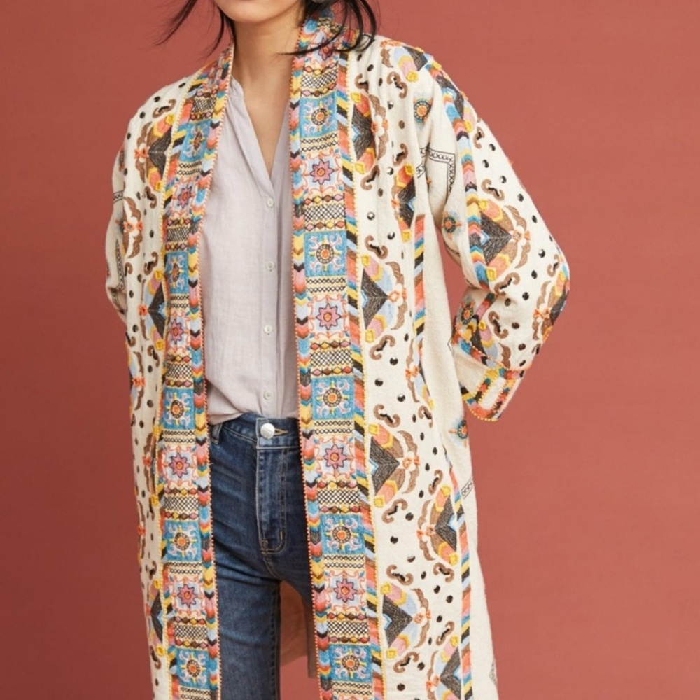 Maeve NWT for Anthro Coloma embroidered jacket